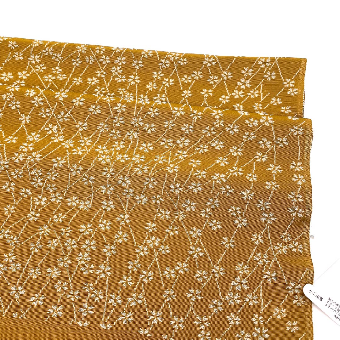 Obiage Silk S Rank Semi-formal Golden Brown Small Flowers Length approx. 170cm Width approx. 32.5cm Brown tones 1136004202914