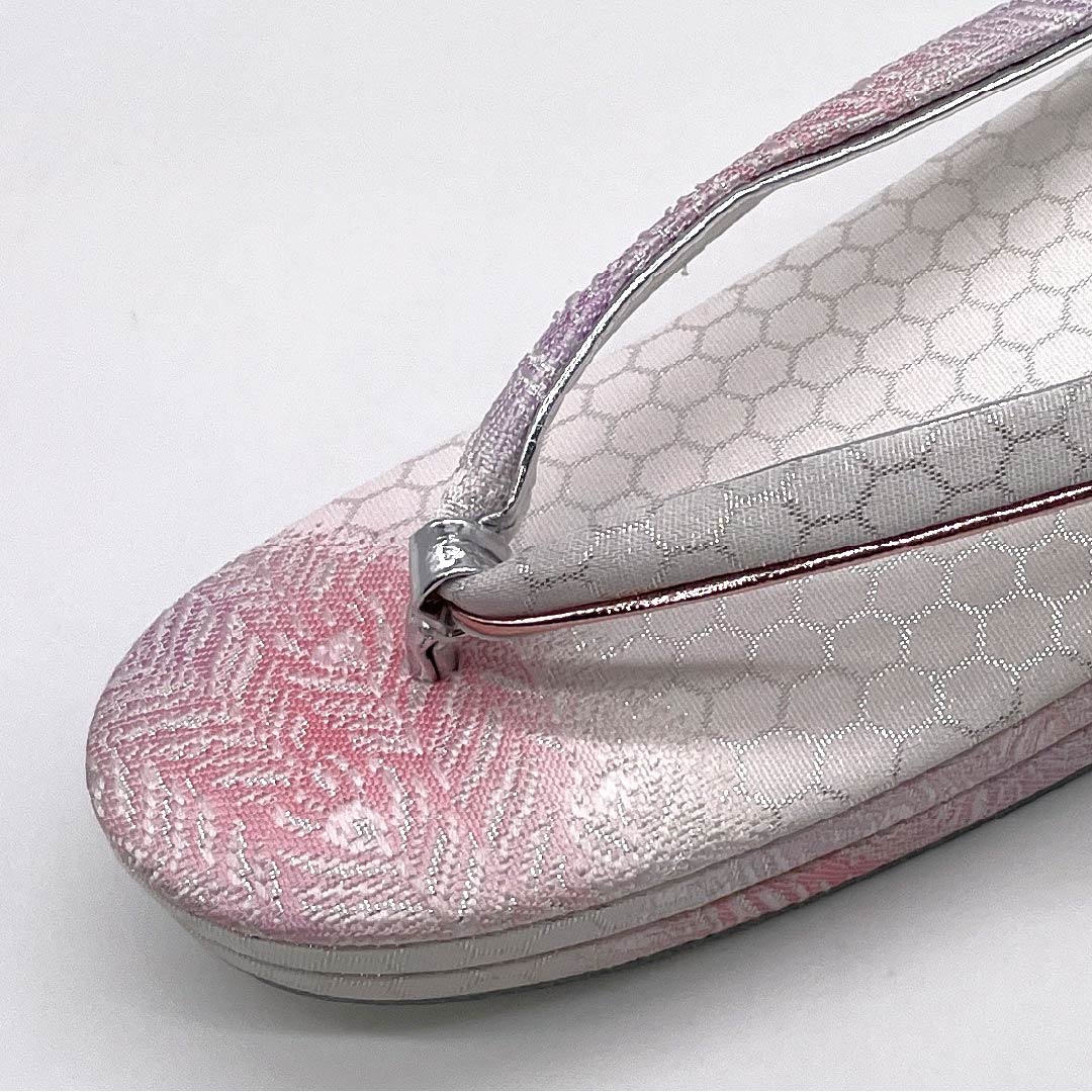 Formal sandals, obi fabric, B-rank, tortoiseshell pattern, length 23cm, size M, silver, product number 1122001314322