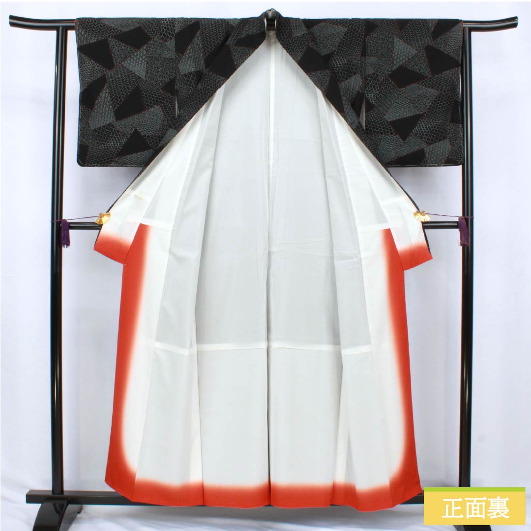 リサイクル着物】小紋 ポリエステル Sランク 身丈157cm 裄丈62cm 袷