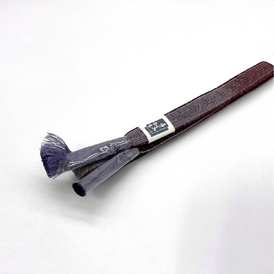 (新品)帯締め 正絹 NEWランク  紫鼠色（むらさきねずいろ） 二人静色（ふたりしずかいろ） 単衣用 夏用 長さ約160cm 幅約1.6cm カジュアル 紫系 1135005751320