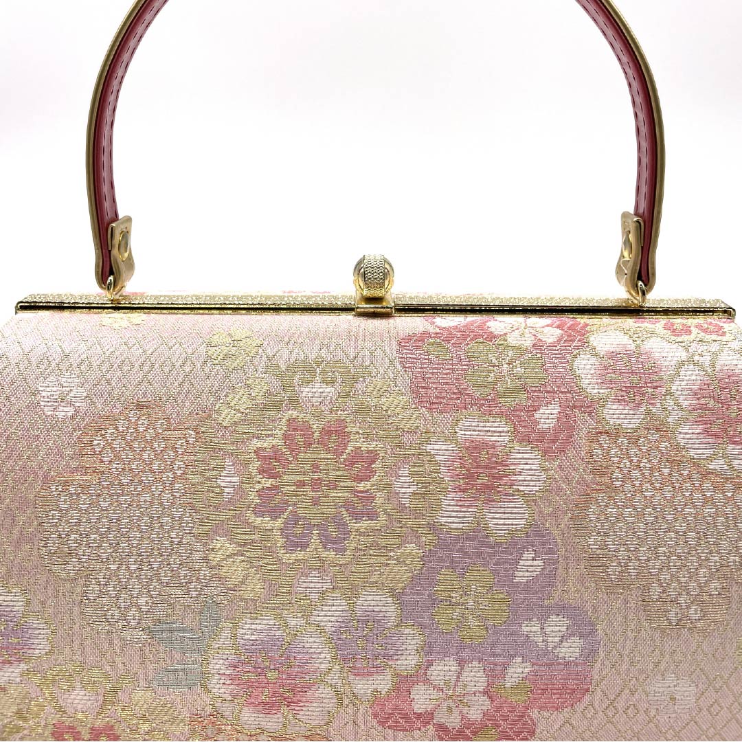 和装バック フォーマル 桜色（さくらいろ） 振袖用 桜 古典柄 ピンク系 Ｓランク 113900051213