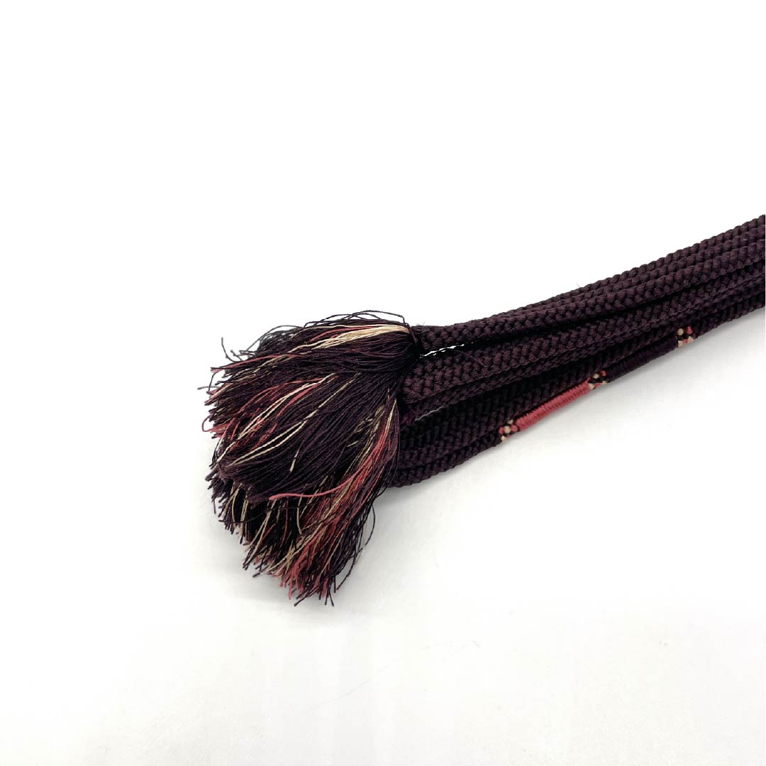 帯締め 正絹 Sランク  二人静色（ふたりしずかいろ）    長さ約164cm 幅約1cm カジュアル 紫系 1135005992320