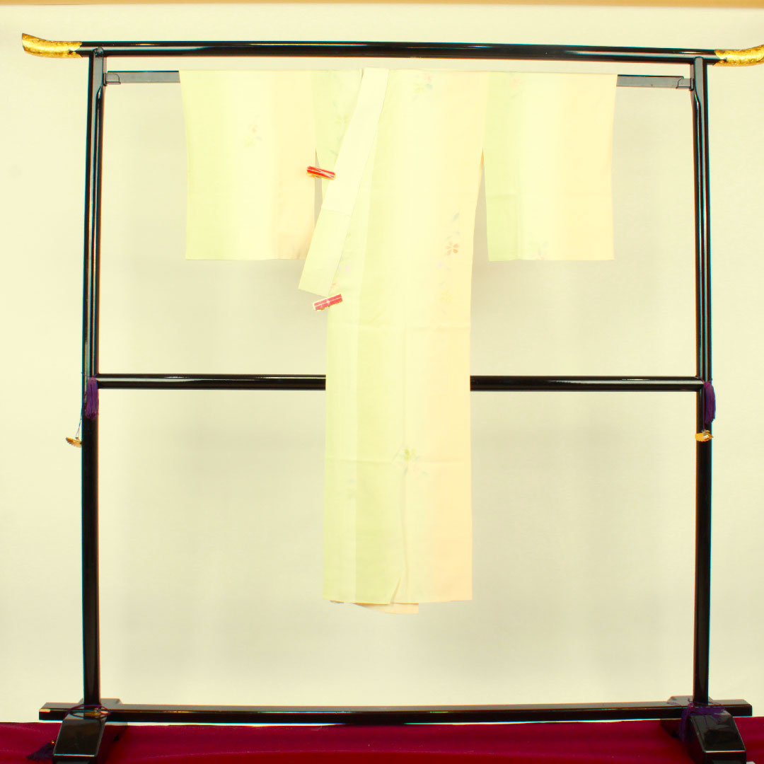 長襦袢 正絹 身丈124cm 裄丈60.5cm 袷  花模様 ボカシ染  Sランク グラデーション系 1129000342199
