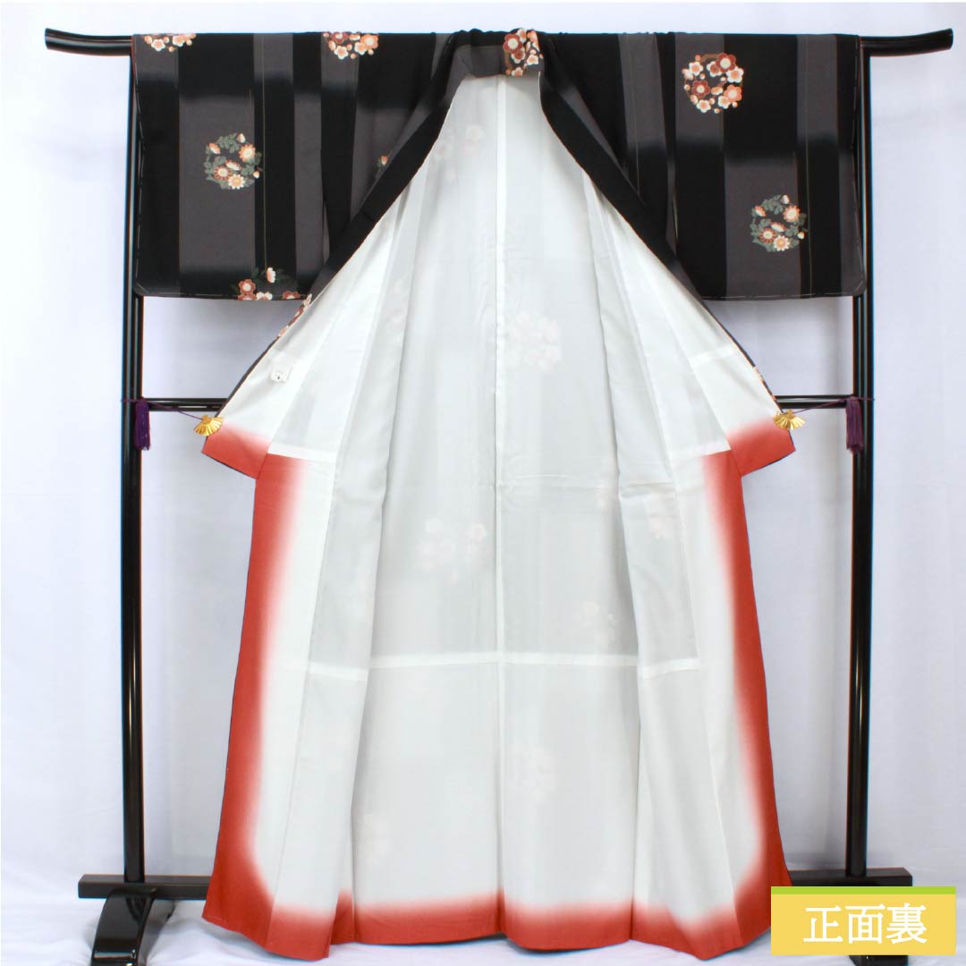 Small pattern, polyester, length 164cm, sleeve length 66cm, lined, stencil-dyed, checkered pattern, wreath, basting thread included, S rank, monotone, 1115005412427