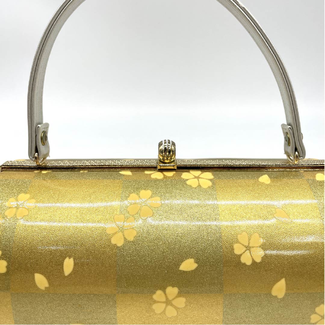 和装バック フォーマル 金色（きんいろ） 振袖用 桜 花柄 金系 Sランク 113900013221