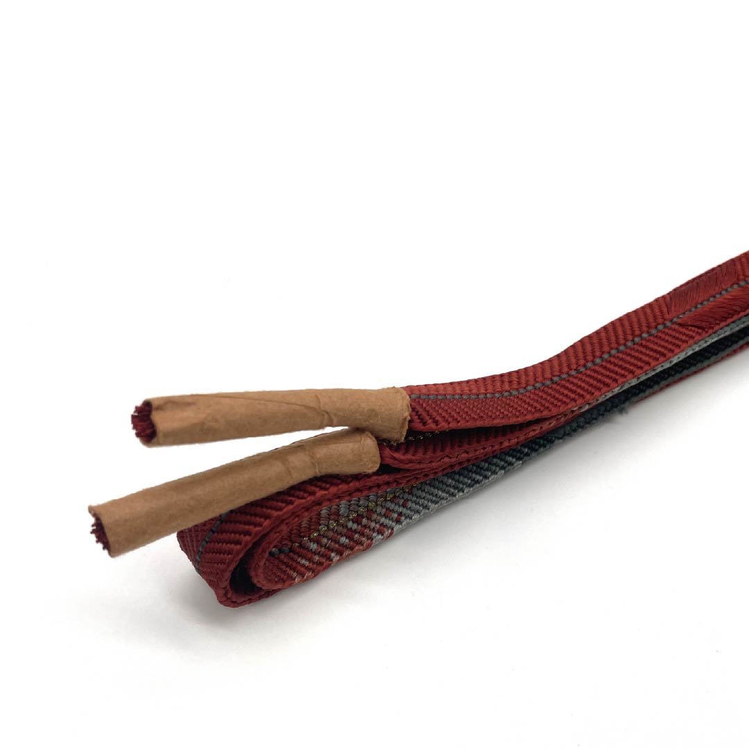 （新古品） 帯締め 正絹 四分紐 牛血紅色（ぎゅうけつこういろ） 2色 長さ約159cm 幅約1.5cm セミフォーマル NEWランク 茶系 1135003101314