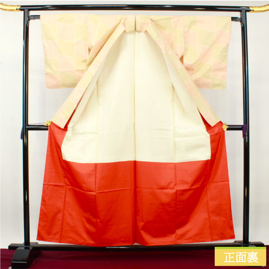 大島紬 正絹 身丈159.5cm 裄丈63.5cm  緯総絣 抽象模様 Sランク 袷 グラデーション系 1116003222399