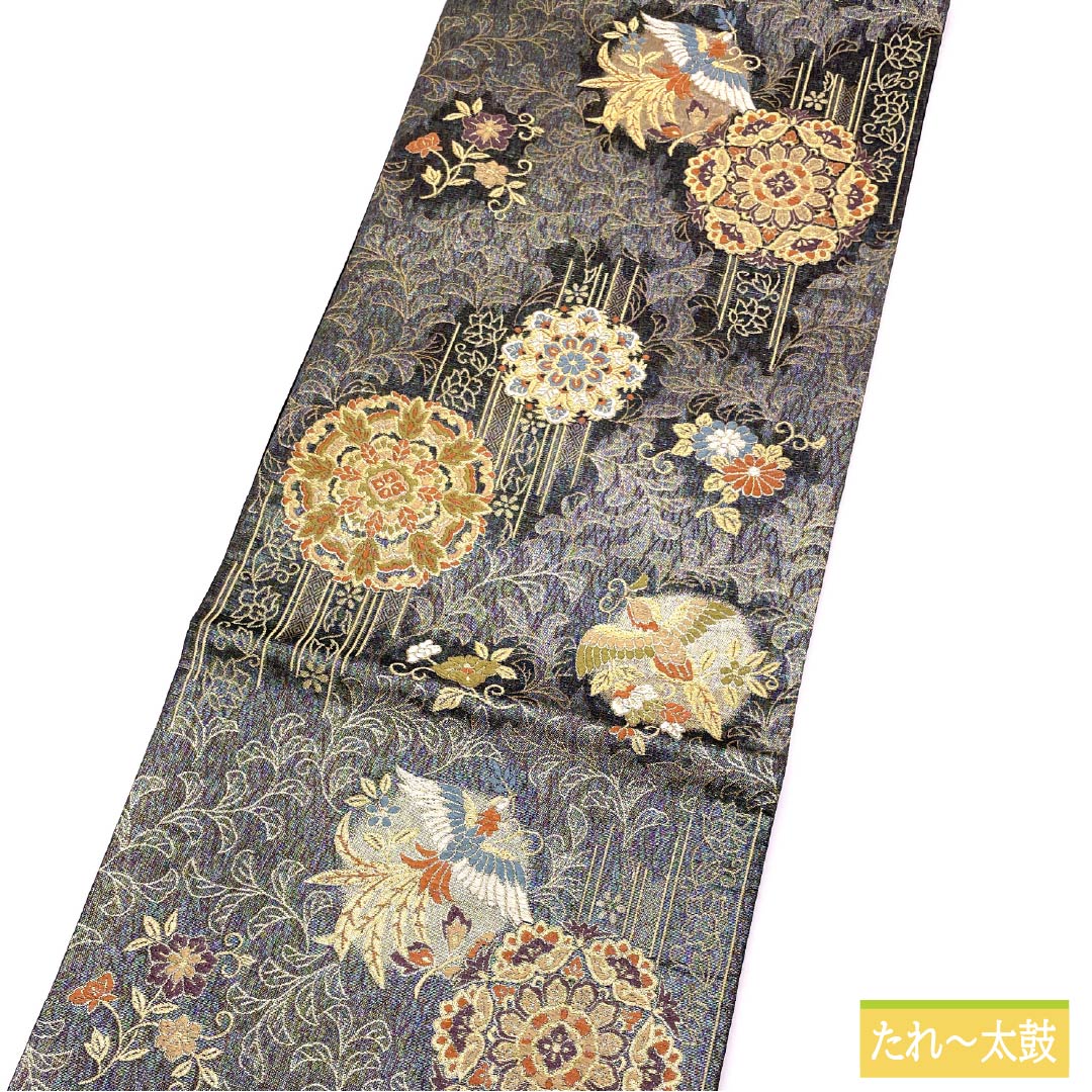 袋帯 正絹 留袖用 華文 鳳凰 唐花 帯丈440cm Sランク 六通 フォーマル グラデーション系 1123014322399