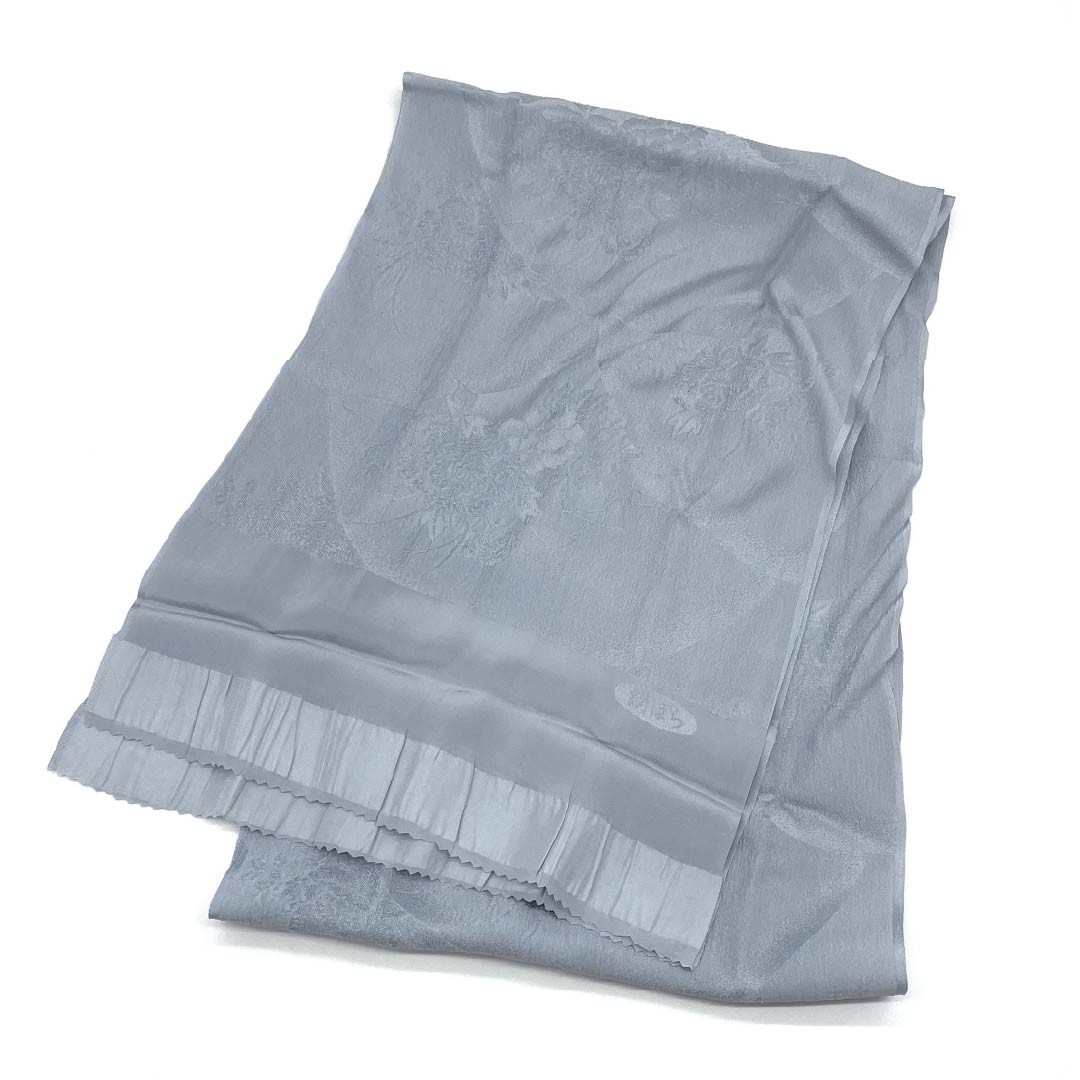 （新古品） 帯締め・帯揚げセット 正絹 NEWランク 薄鈍色（うすにびいろ） 喪服用 長さ約163cm 幅約1.5cm フォーマル グレー系 1141000201322