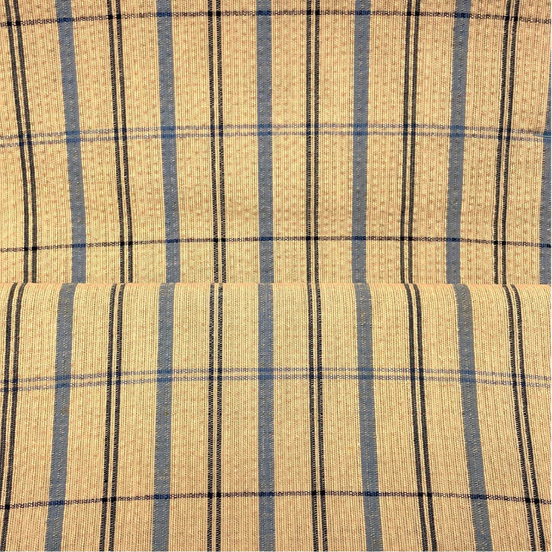 反物 浴衣 木綿 阿波しじら 重要無形文化財 正藍染 丁子茶色（ちょうじちゃいろ） Sランク ベージュ系 1130000762925