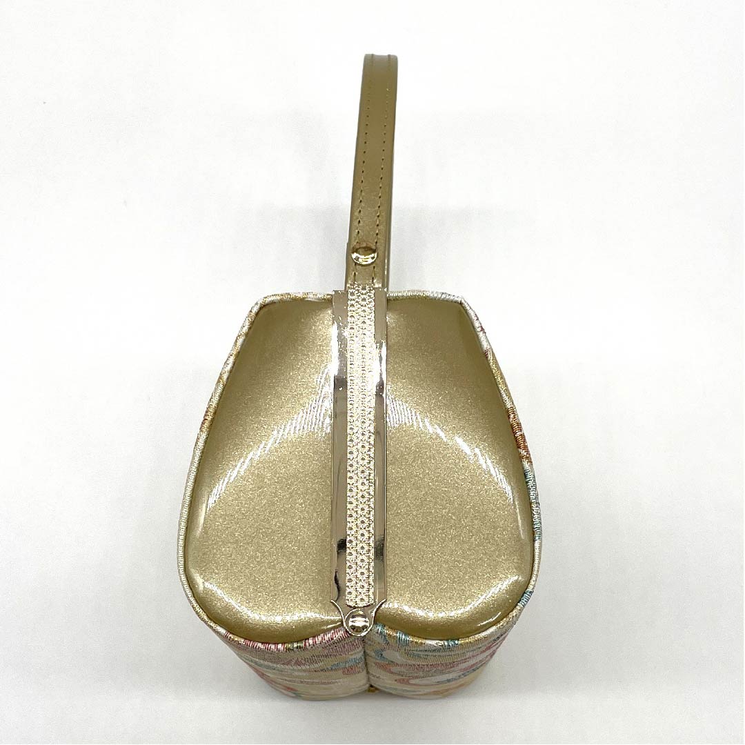 （新古品）草履バックセット フォーマル 金色（きんいろ） 未使用品 花柄 梅 Lサイズ 金系 Sランク 1133000142421