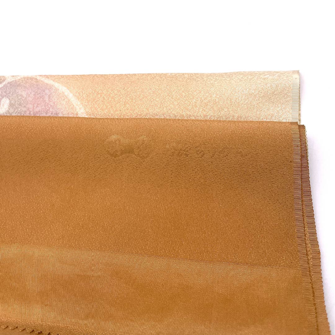 Obiage Silk S-rank Semi-formal Light Eggshell (usutamago-iro) Yamato Persimmon (yamatogaki-iro) Tango Chirimen Gradation Approx. 180cm (length) x 29.5cm (width) 1136004362999