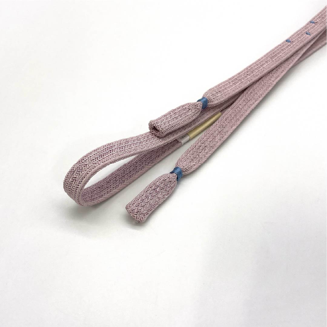 (新品)帯締め 正絹 NEWランク  梅鼠色（うめねずいろ） 翠嵐工房 単衣用 夏用 長さ約161cm 幅約1.2cm カジュアル ピンク系 1135005421313
