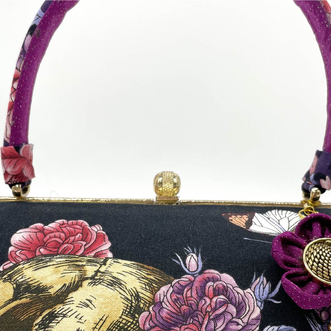 Casual Japanese-style bag, NEW rank, black, rose, spider web, butterfly, black, 113900129110