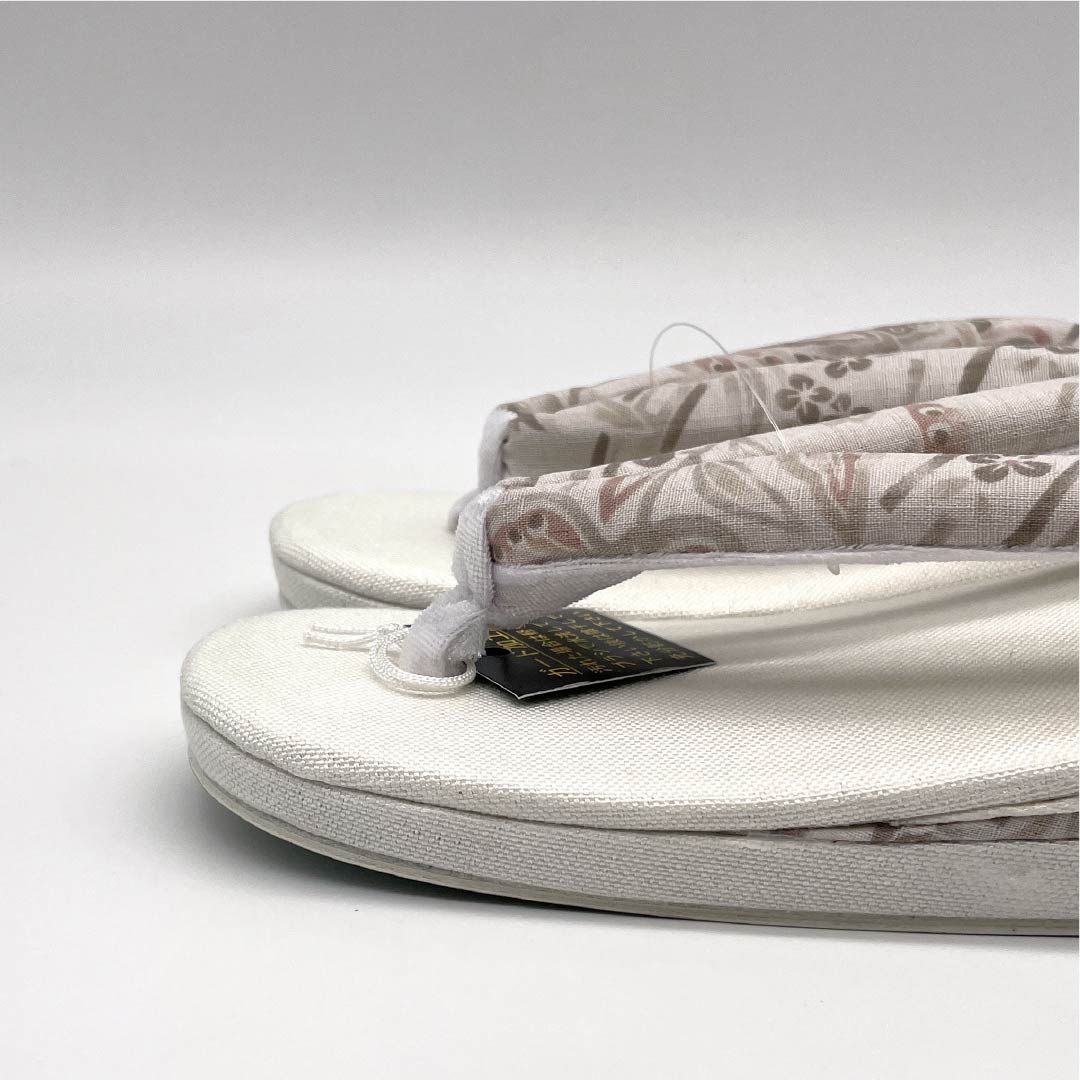(New) Zori Sandals, Linen, NEW Rank, Summer Zori, Linen Zori, Made in Japan, For Summer, Length 24cm, L Size, White, 1122001571411