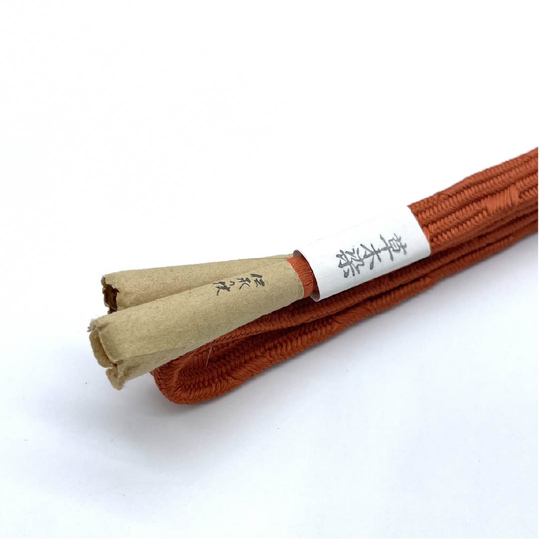 （新古品） 帯締め 正絹 四分紐 紅葉色（もみじいろ） 平田組紐 貝ノ口浮舟 長さ約158cm 幅約1.5cm セミフォーマル NEWランク 茶系 1135003351314