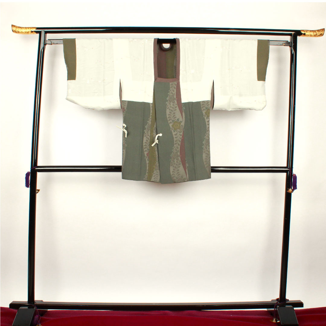 道行コート 身丈82cm 裄丈63cm 草花模様 正絹 Sランク 袷 グラデ 1117000222999