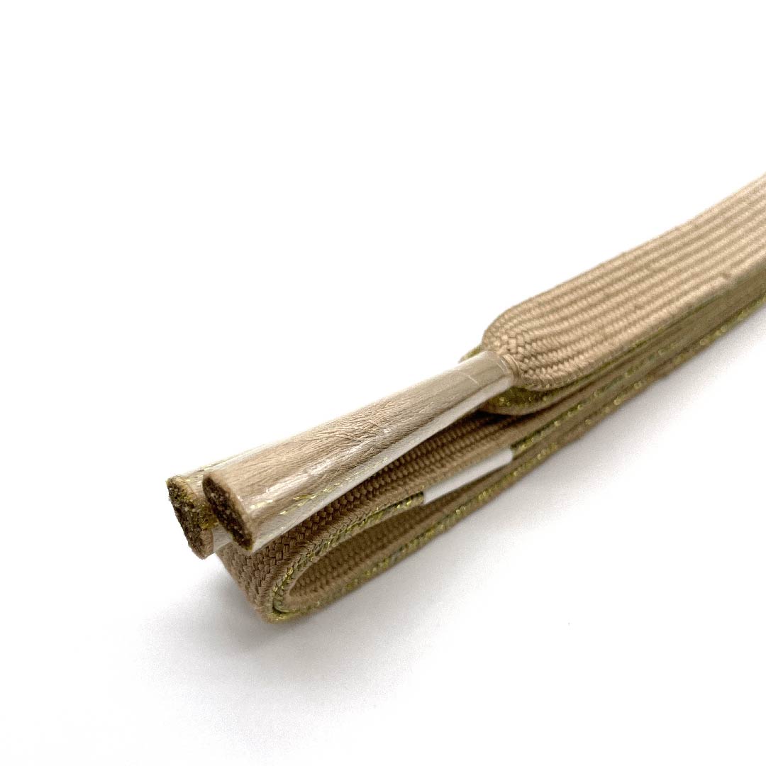 (New old stock) Obijime (sash fastener) Pure silk, quarter-length string, pine dyed, uses metal thread, new old stock, length approx. 162cm, width approx. 1.5cm, semi-formal, S rank, beige, 1135001842925