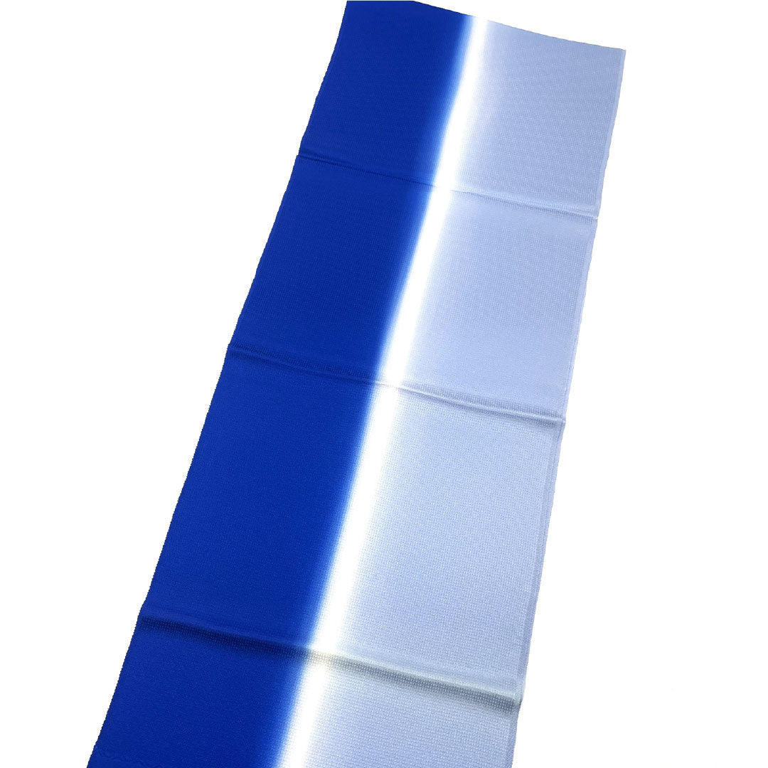 （新古品）帯揚げ 正絹 Aランク カジュアル 濃桔梗色（こいききょういろ） 薄藍色（うすあいいろ） 丹後ちりめん 長尺 長さ約186cm 幅約32cm 青系 1136001063917