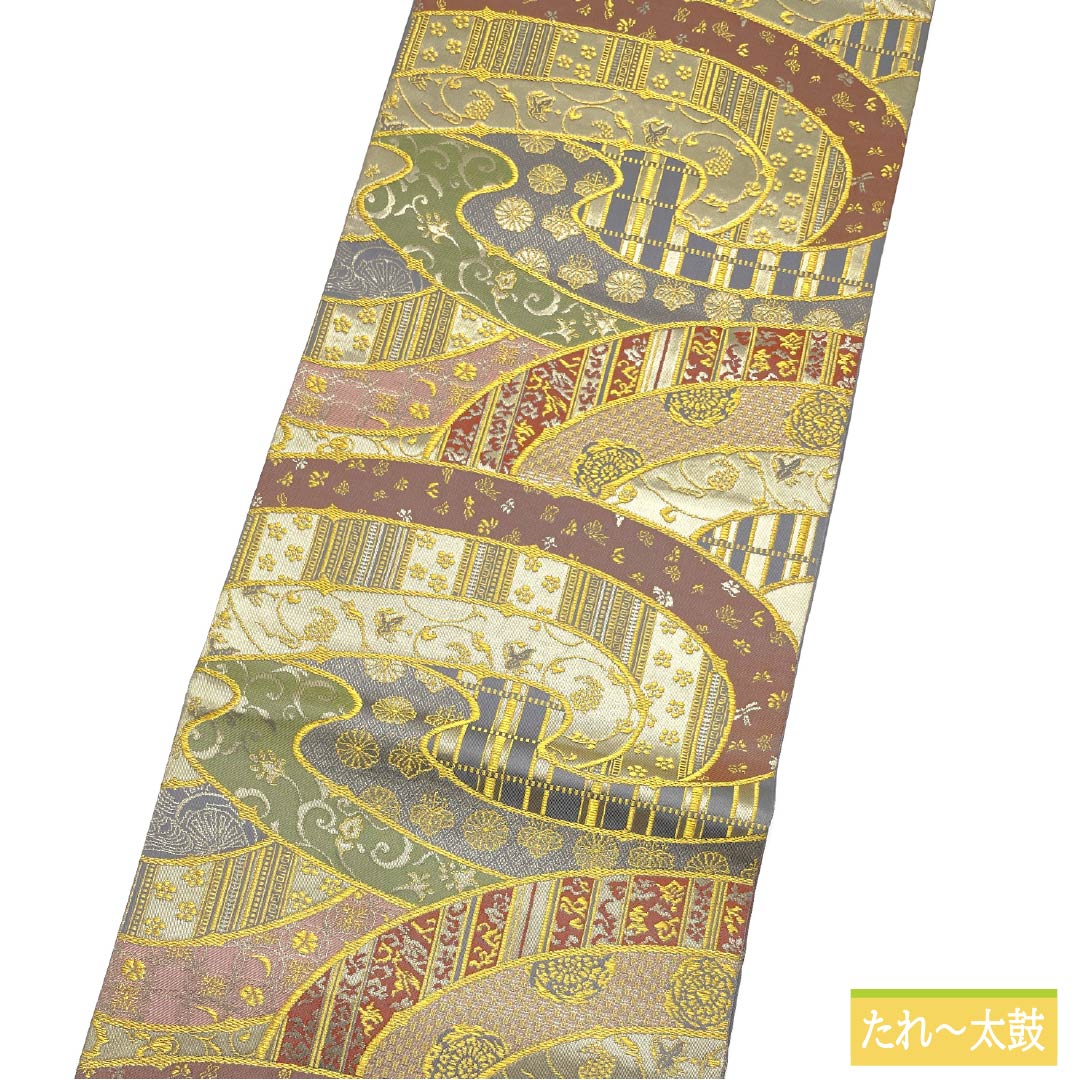 袋帯 正絹 Aランク 北出工芸 留袖用 北出与三郎 作家物 古典柄 帯丈436cm 六通 フォーマル グラデーション系 1123015513399