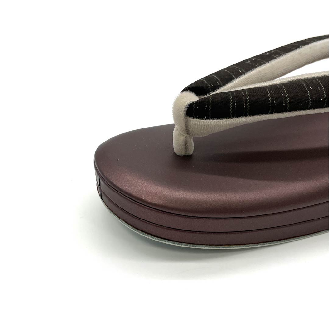 (Like New) Casual Zori Sandals, Synthetic Leather, La Sole, Low-Rebound, 24cm Length, Size L, Brown, Product Number: 1122001401414