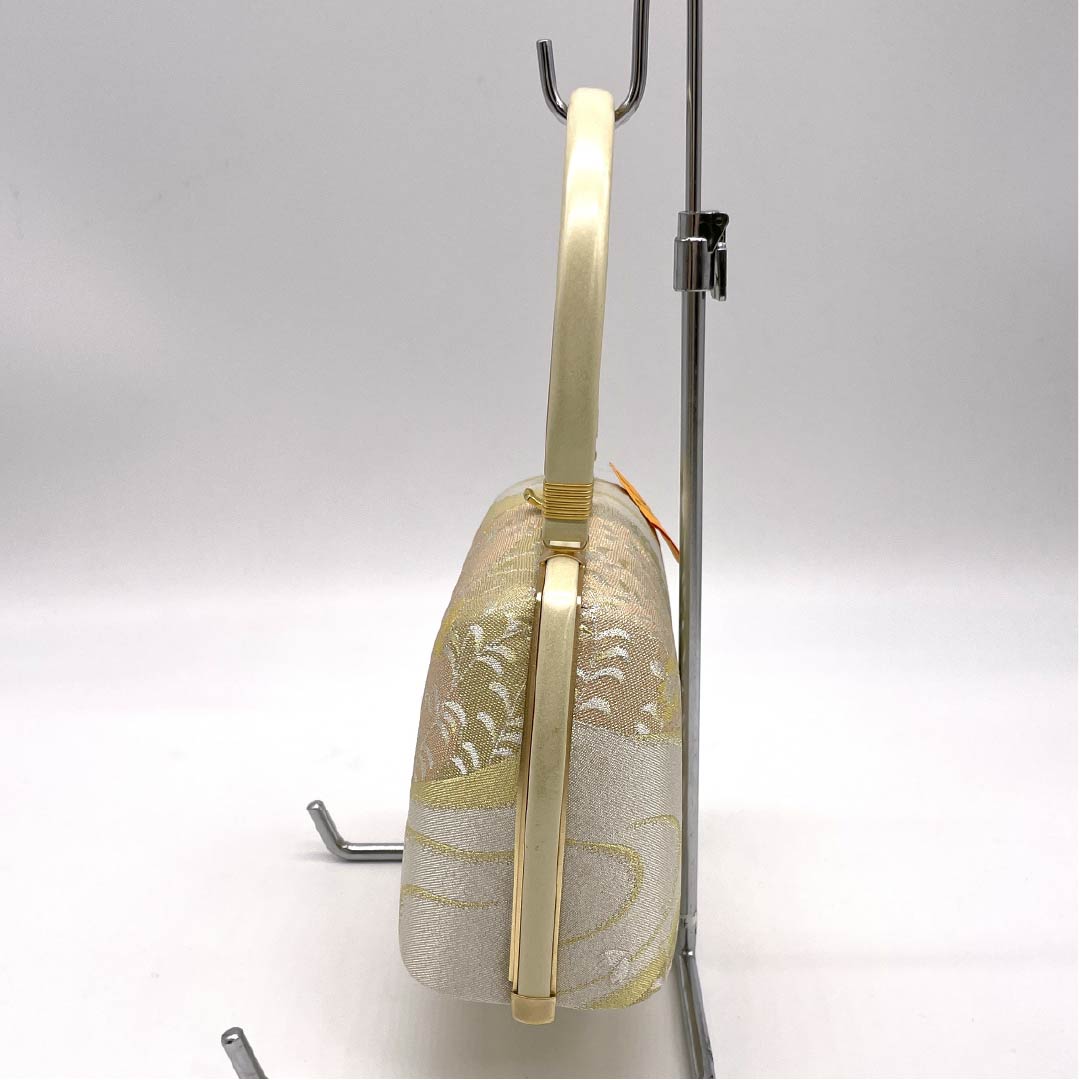 （新古品）草履バックセット フォーマル 金色（きんいろ） 未使用品 古典柄 花柄 Lサイズ 金系 Sランク 1133000232421