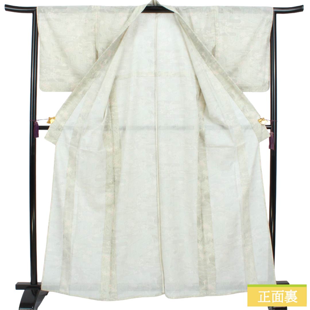 リサイクル着物】夏物 ポリエステル 小紋 Aランク 身丈163.5cm 裄丈