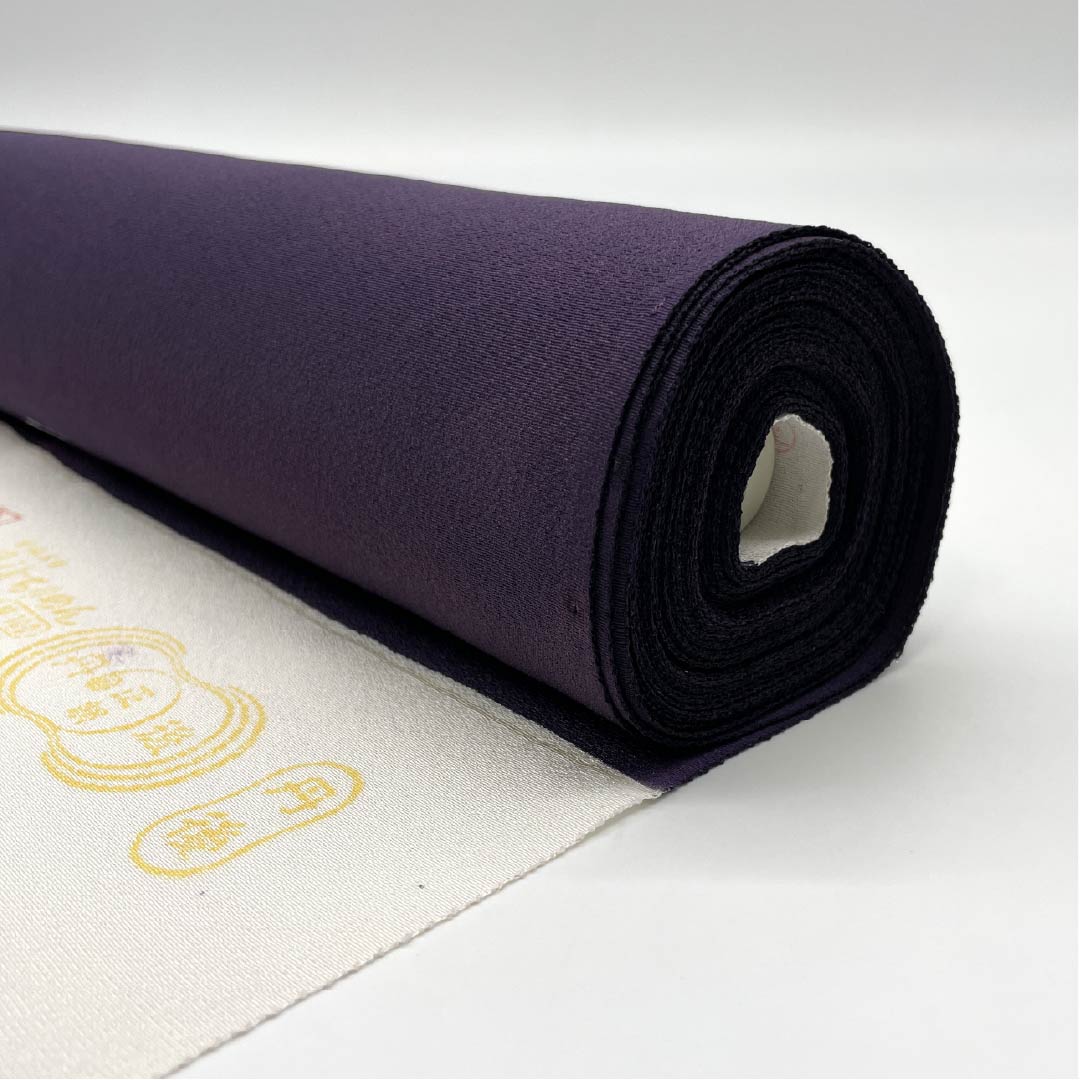 反物 小紋 正絹 紫黒色（しこくしょく） 丹後ちりめん 下り藤 花柄 NEWランク 紫系 1130001061920