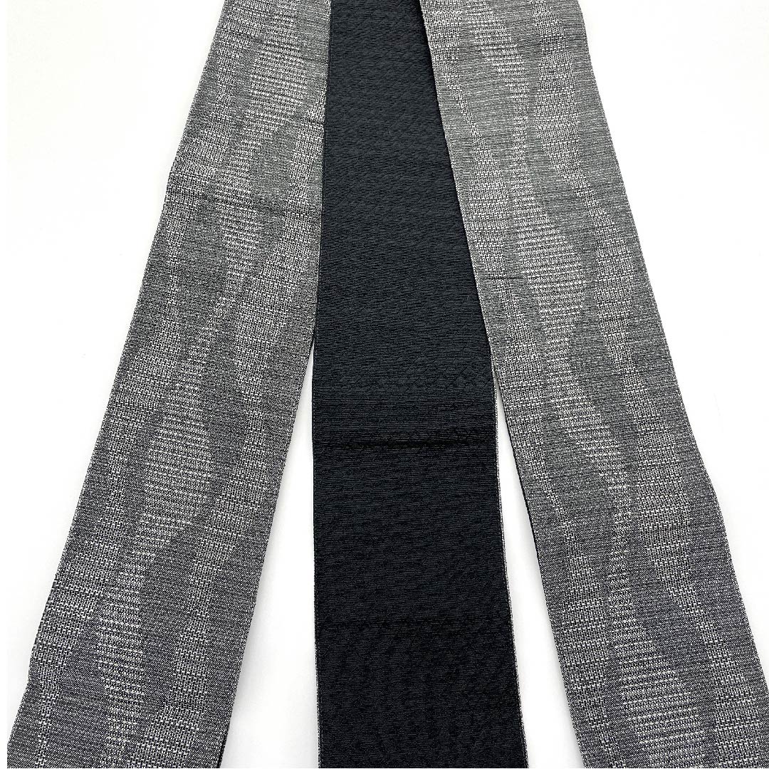 角帯 ポリエステル 具墨色（ぐずみいろ） 流水 未使用品 帯丈398cm 幅10.5cm NEWランク グレー系 1134000111922