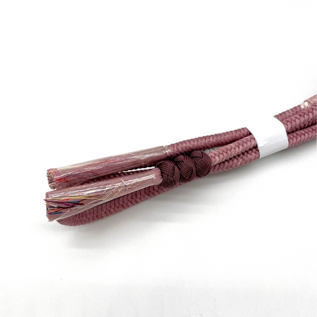 帯締め 正絹 Sランク  退紅色（あらそめいろ） 丸組   長さ約164cm 幅約0.8cm カジュアル 紫系 1135005972320