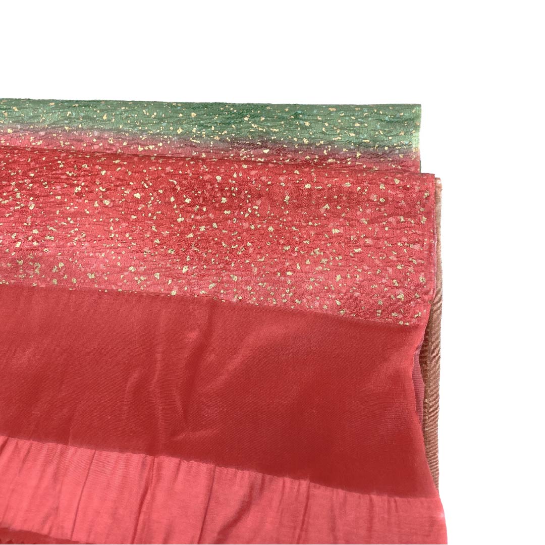 帯揚げ 正絹 Sランク セミフォーマル 紅絹色（もみいろ） タタキ染 長さ約174cm 幅約28cm 赤系 1136004932912