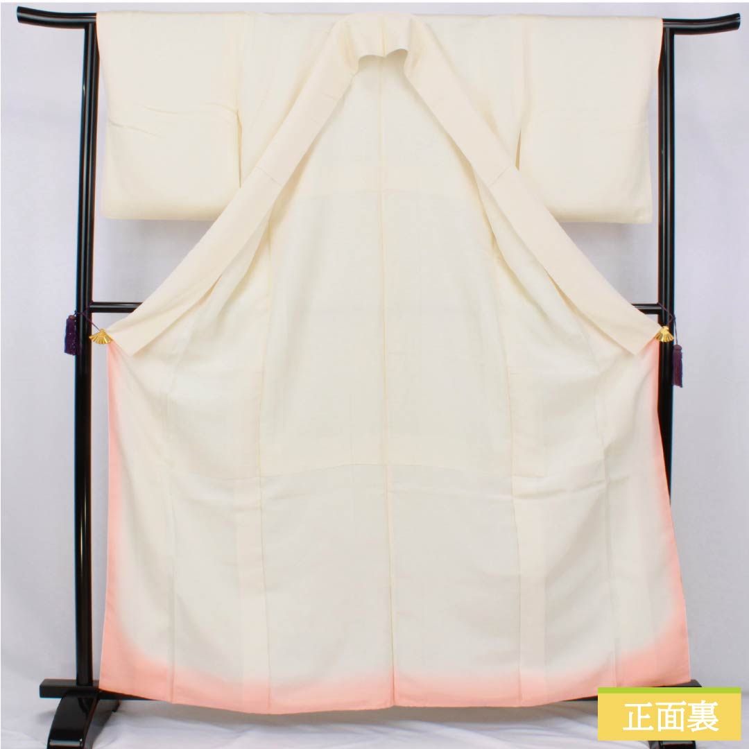 色留袖 身丈160cm 裄丈65.5cm 正絹 秀品 【中古】 リサイクル着物】色留袖 正絹 Sランク 身丈160cm 裄丈60.5cm 袷 乳白色