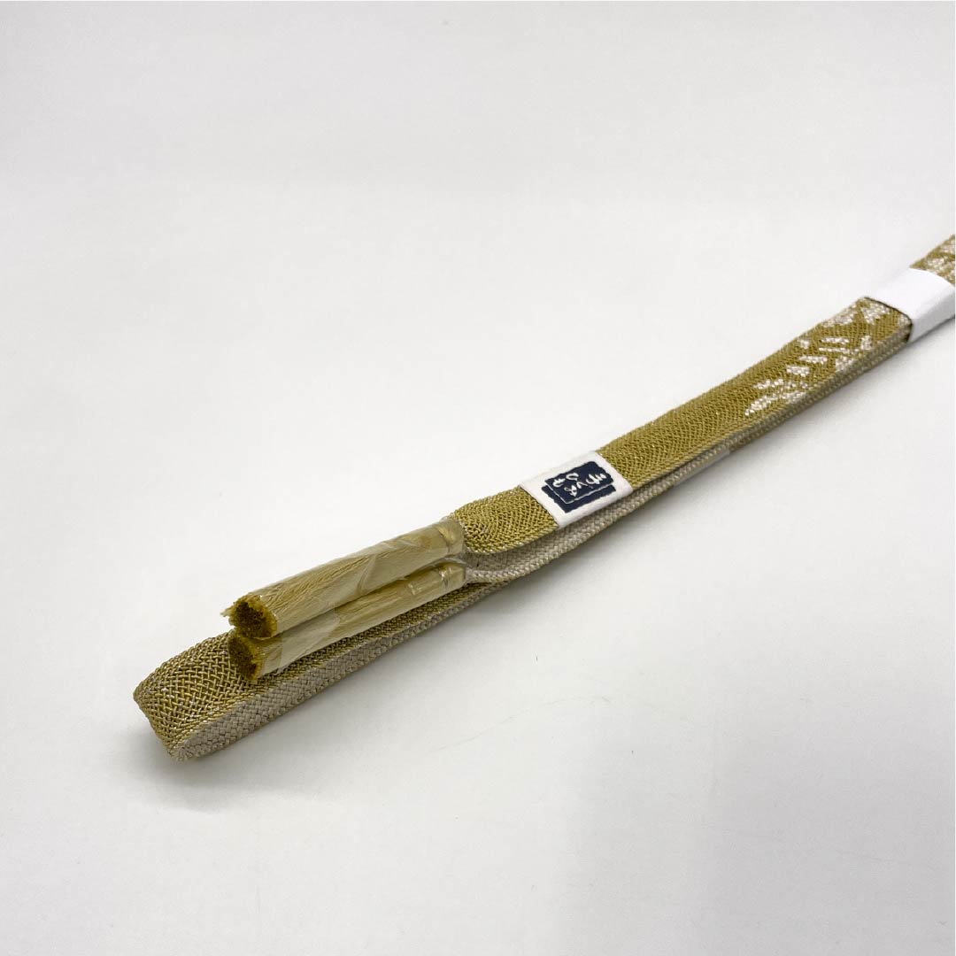 (新品)帯締め 正絹 NEWランク  金色（かないろ） 単衣用 夏用  長さ約160cm 幅約1.6cm カジュアル 黄系 1135005781323