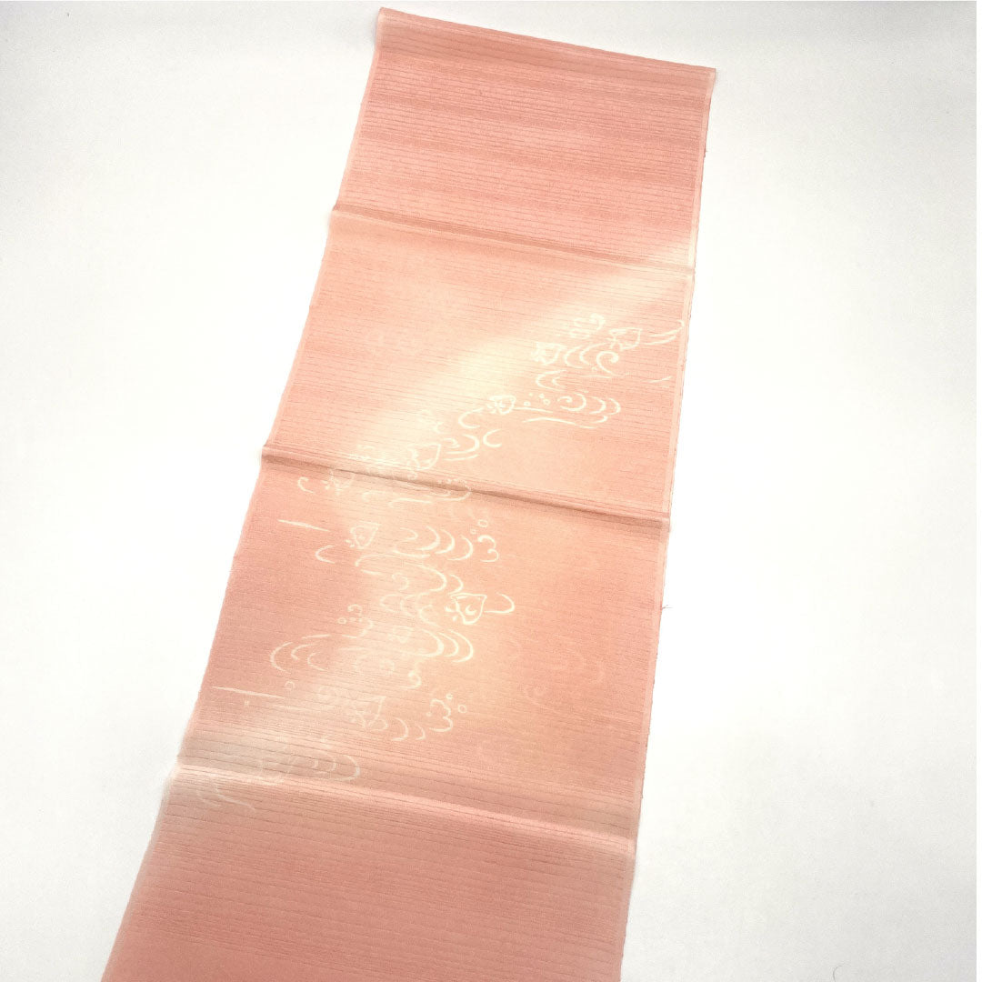 リサイクル着物】（新古品）帯揚げ 正絹 NEWランク カジュアル 乙女色