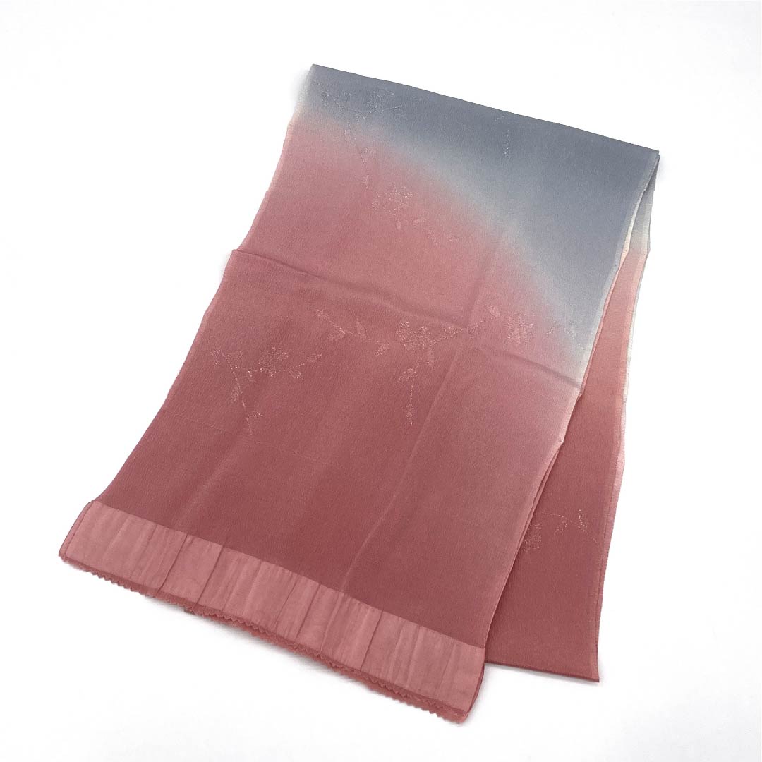 （新古品） 帯締め・帯揚げセット 正絹 Sランク ボカシ染 長さ約156cm 幅約1.5cm フォーマル グラデーション系 1141000172399