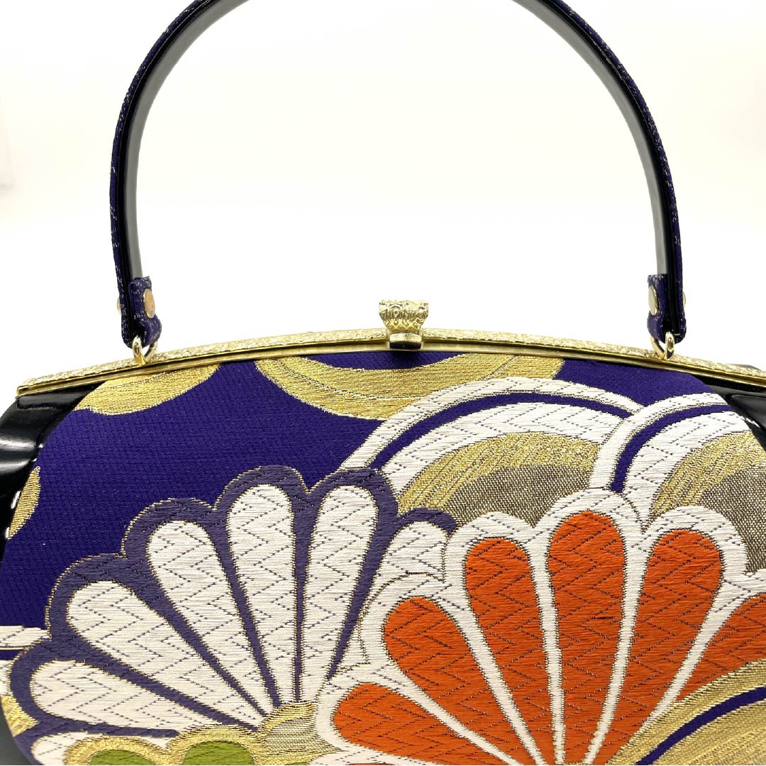 和装バック フォーマル 黒色（くろいろ） 振袖用 古典柄 花柄 黒系 Sランク 113900046210