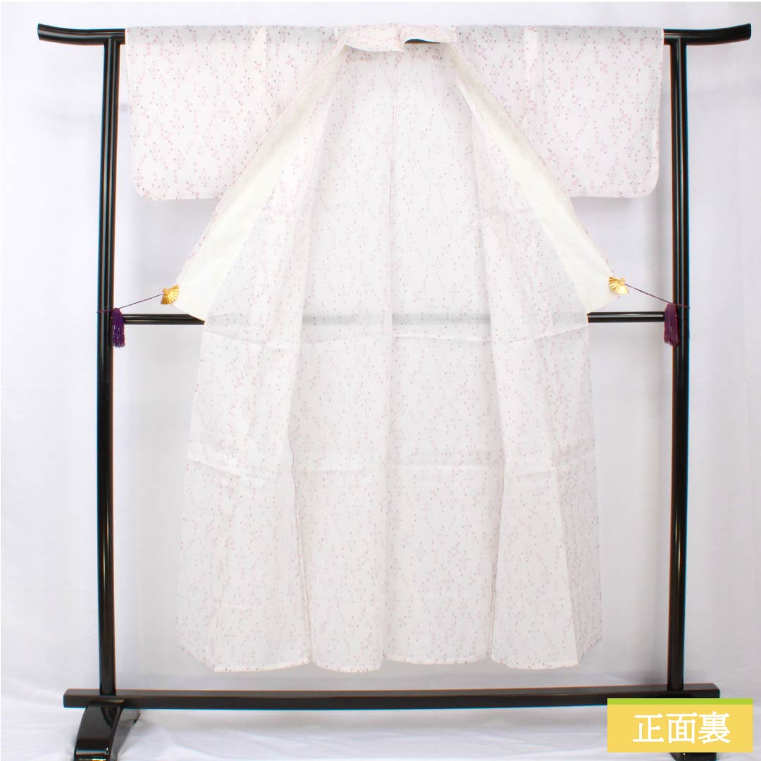 Yukata 65% Polyester, 35% Cotton Length 148cm Sleeve length 62.5cm A rank Single layer White Kasuri style 1118005433111