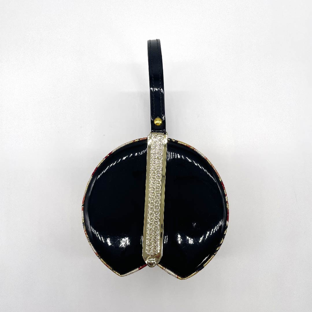 (New old stock) Formal sandal and bag set, black, unused, for furisode, cherry blossom, size M, black, rank S, 1133000062310