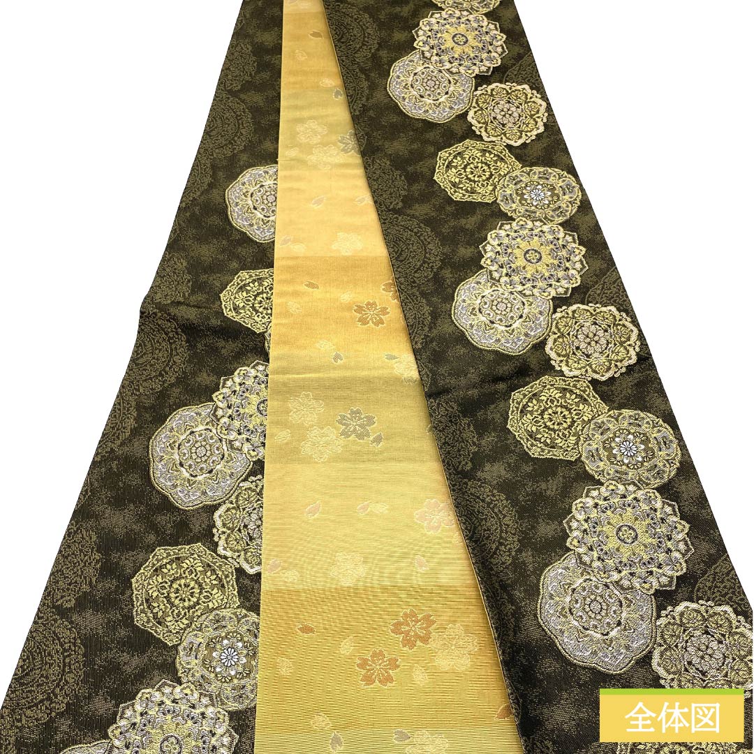 半幅帯 ポリエステル Sランク リバーシブル 華文 桜 帯丈456cm マルチカラー 1125005062428