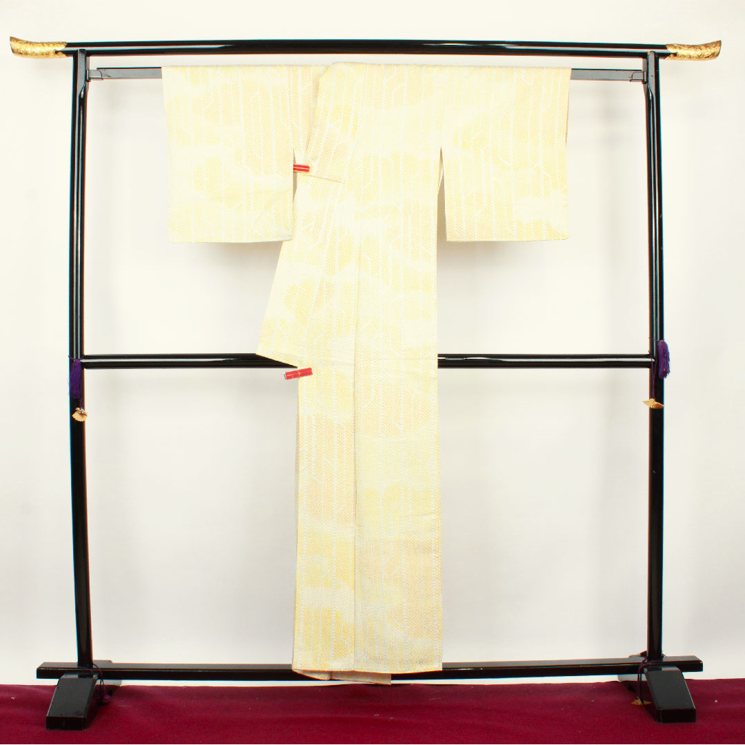 小紋 身丈153.5cm 裄丈60cm 袷  総絞り 幾何学模様  正絹 Sランク グラデ 1115002522299