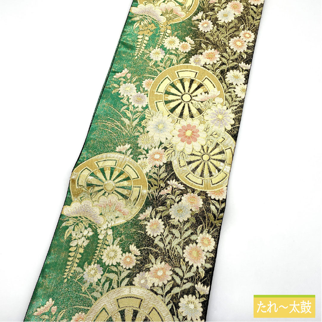 Formal, S-Rank Nishijin-ori Silk Obi with Flower Carriage Design, 448cm Long, Six-Ply, Gradient Pattern, for Furisode (Furisode). Product Number: 1123016352399