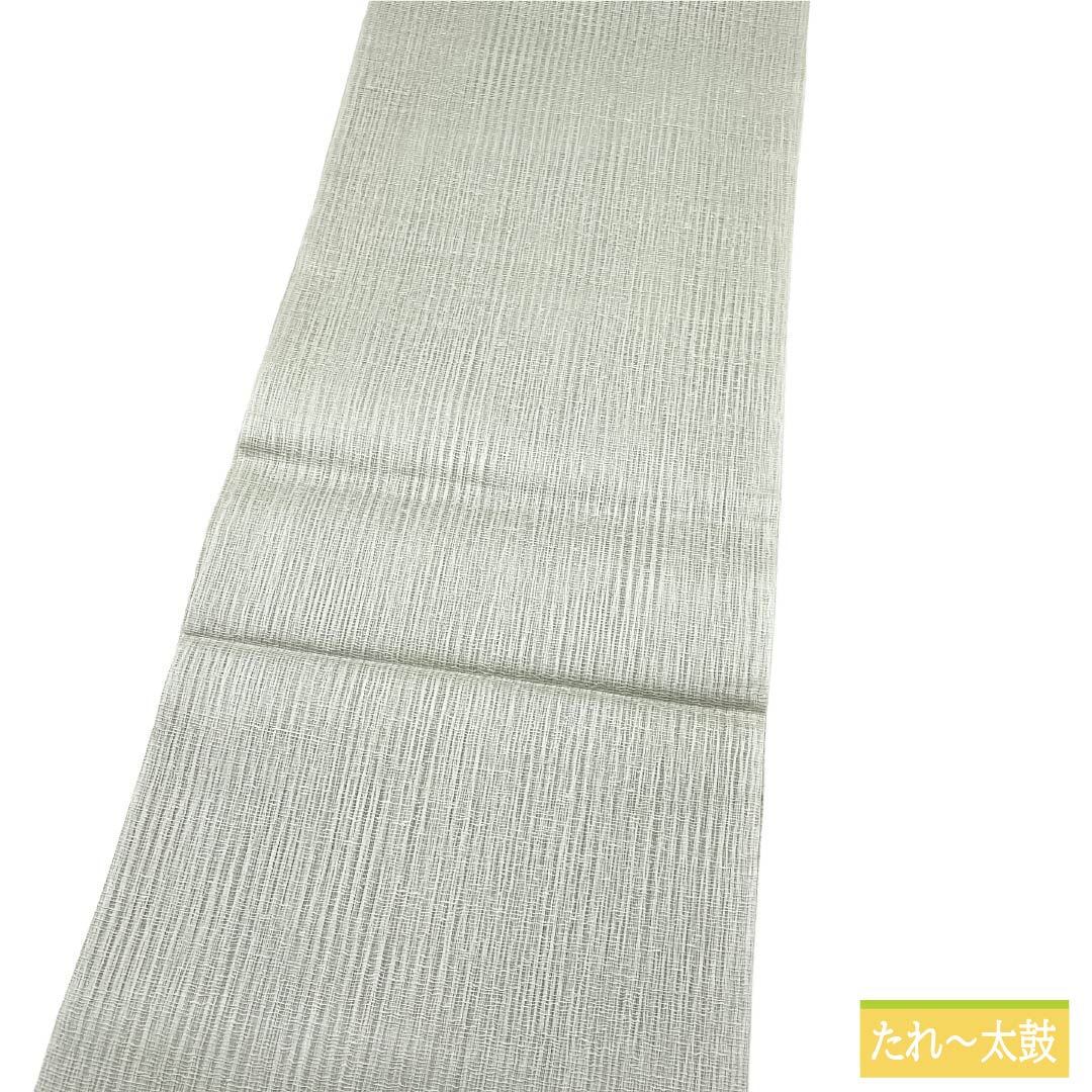 袋帯 正絹 Sランク 青白磁色（せいはくじいろ） 夏帯 葡萄 蔦 帯丈442cm ポイント柄 セミフォーマル 緑系 1123018322319