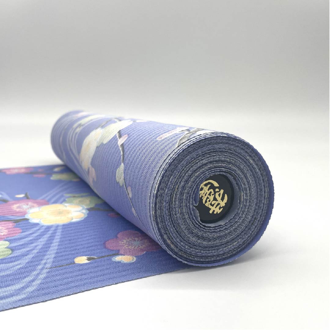 反物 小紋 正絹 紺藤色（こんふじいろ） 琳派 流水梅図 古典柄 NEWランク 青系 1130001131917