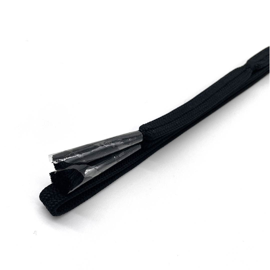 （新古品） 帯締め 正絹 四分紐 黒色（くろいろ） 新古品 長さ約156cm 幅約1.2cm カジュアル Sランク 黒系 1135002632310