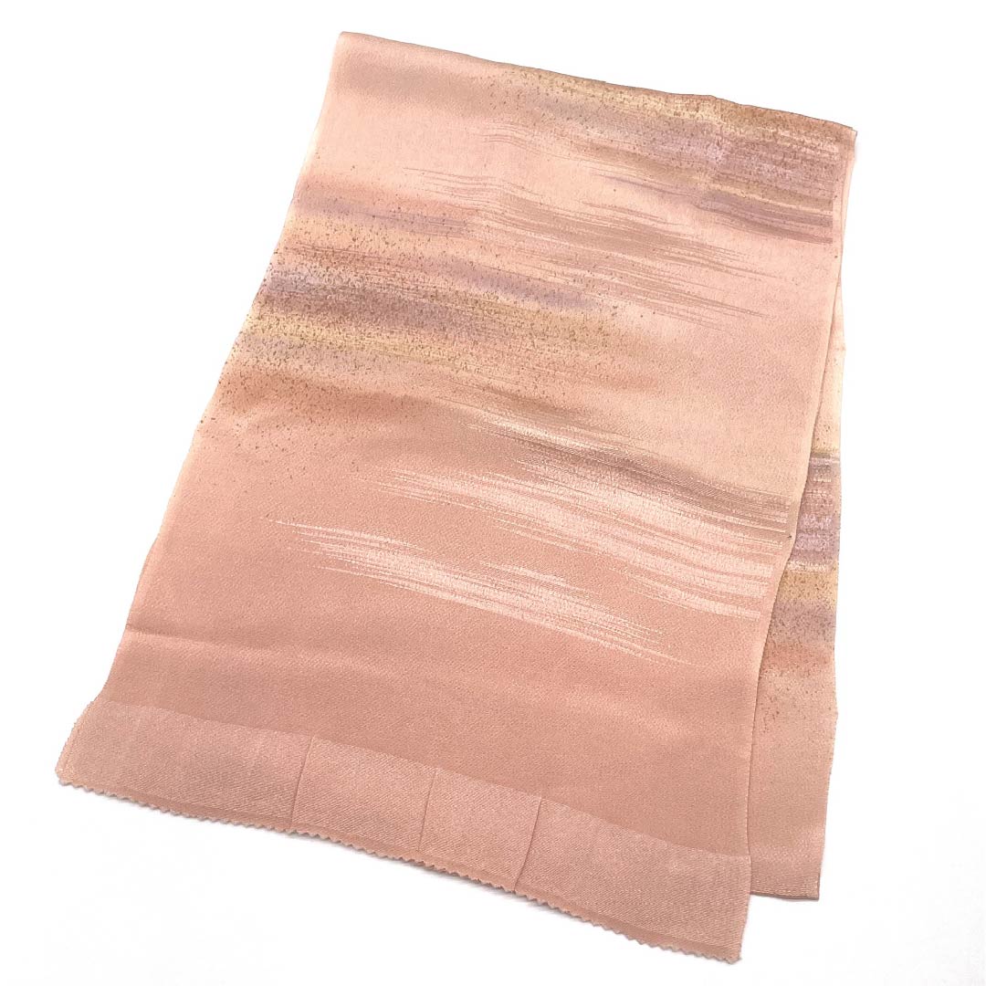 Obiage Silk S-Rank Semi-Formal Shinonome-iro Kasumi-Bokashi Length approx. 175cm Width approx. 29.5cm Pink Hues 1136002672913