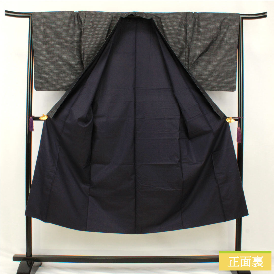 リサイクル着物】男物 正絹 Sランク 身丈140cm 裄丈66.5cm 大島紬 横双