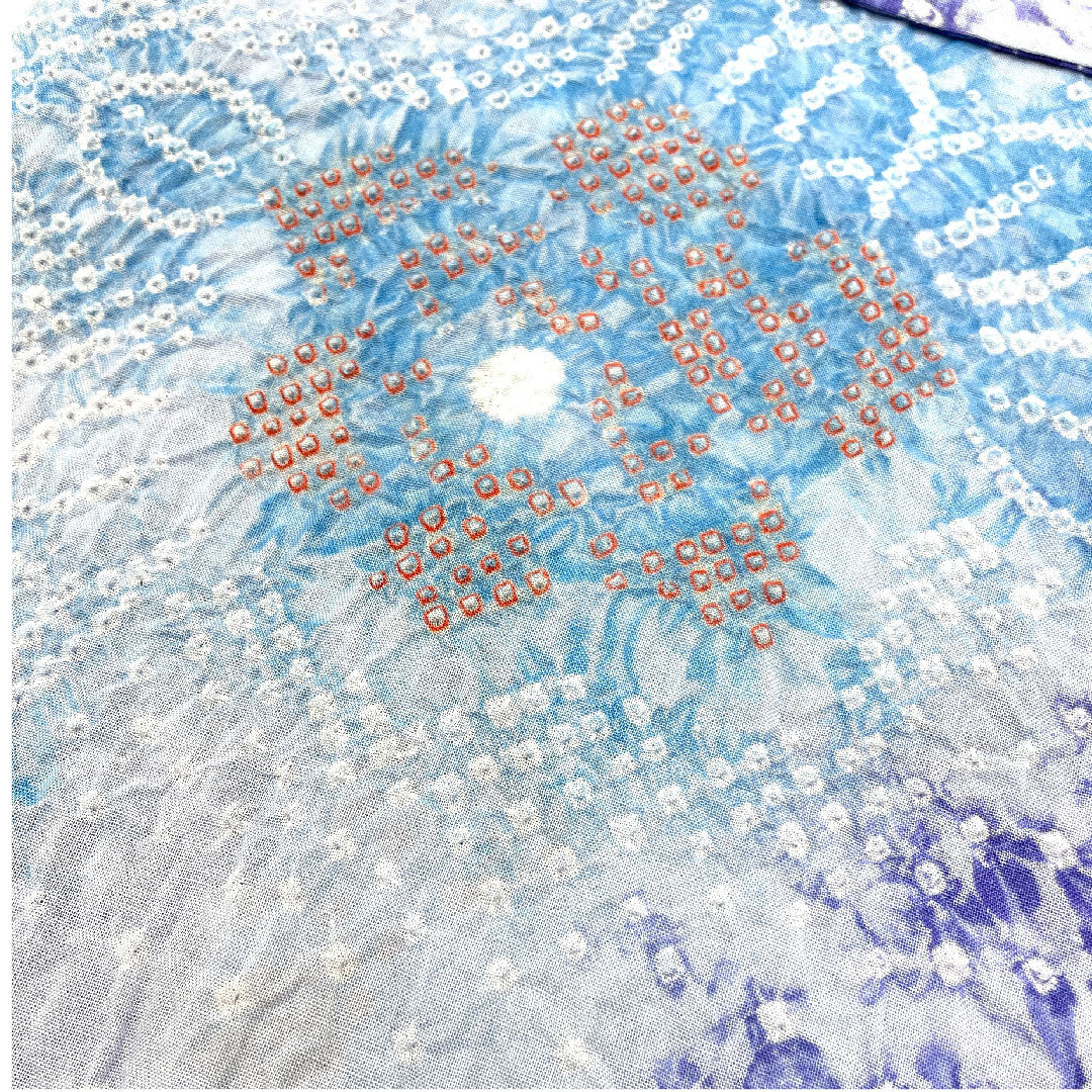 (New) Yukata Arimatsu Narumi Honshibori Length 163cm Sleeve length 68cm Flower pattern Kanoko shibori cotton NEW rank Single layer Length 163cm Purple 1118000711417