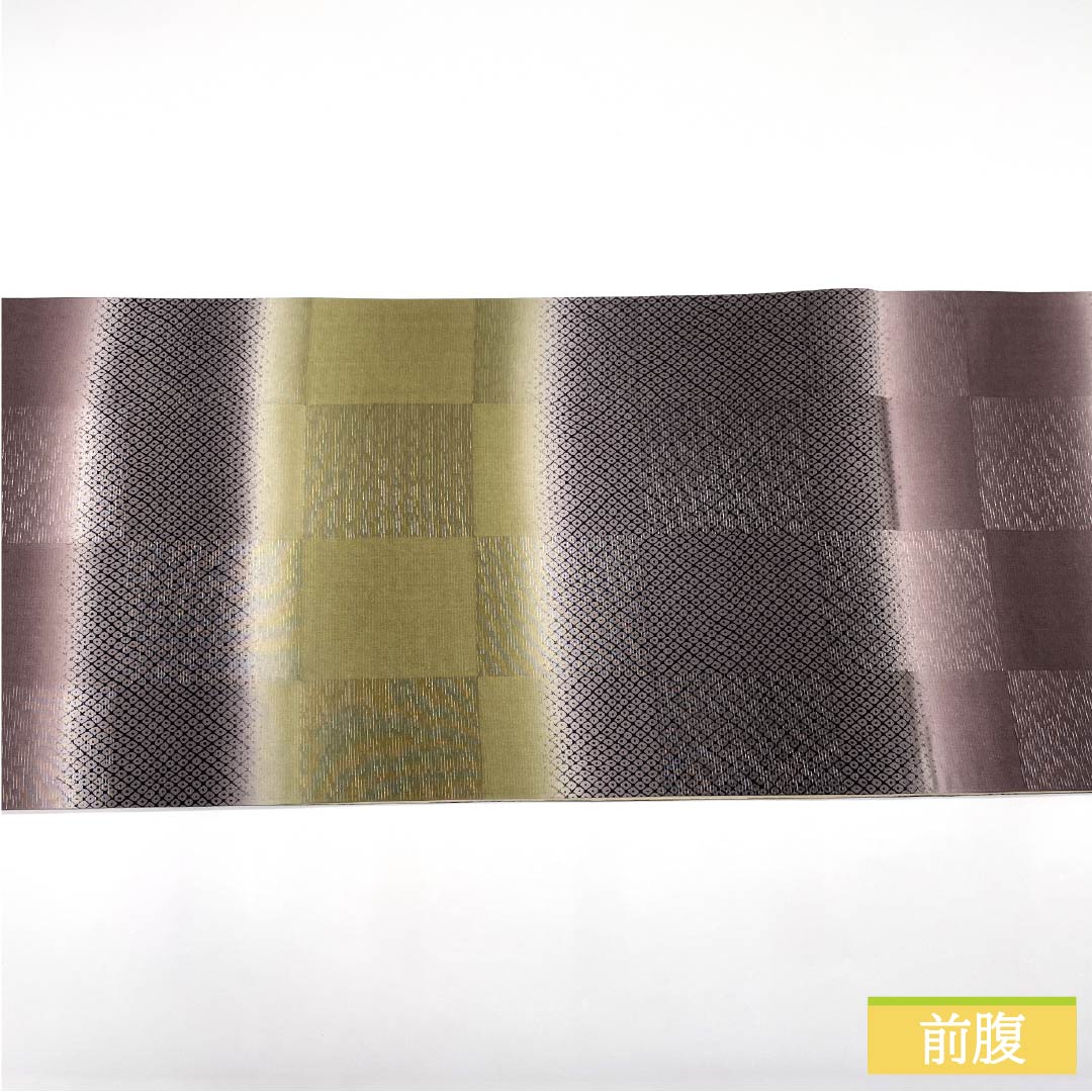 袋帯 正絹 染め帯 鹿の子模様 帯丈454cm Aランク 全通 セミフォーマル グラデーション系 1123014933499