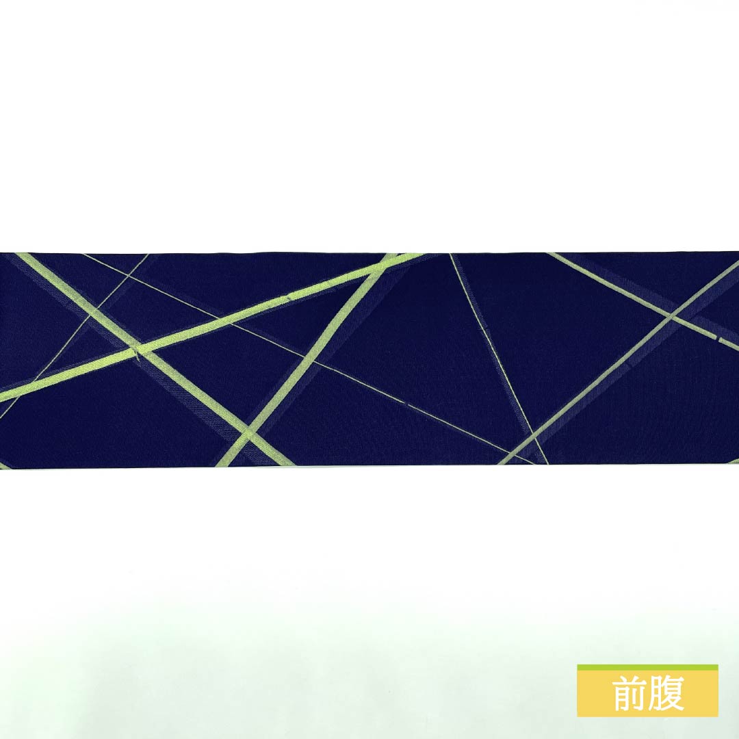 名古屋帯 紺色（こんいろ） 染め帯 竹 帯丈349cm 正絹 Sランク 全通 カジュアル 紺系 1124008112318 名古屋仕立て