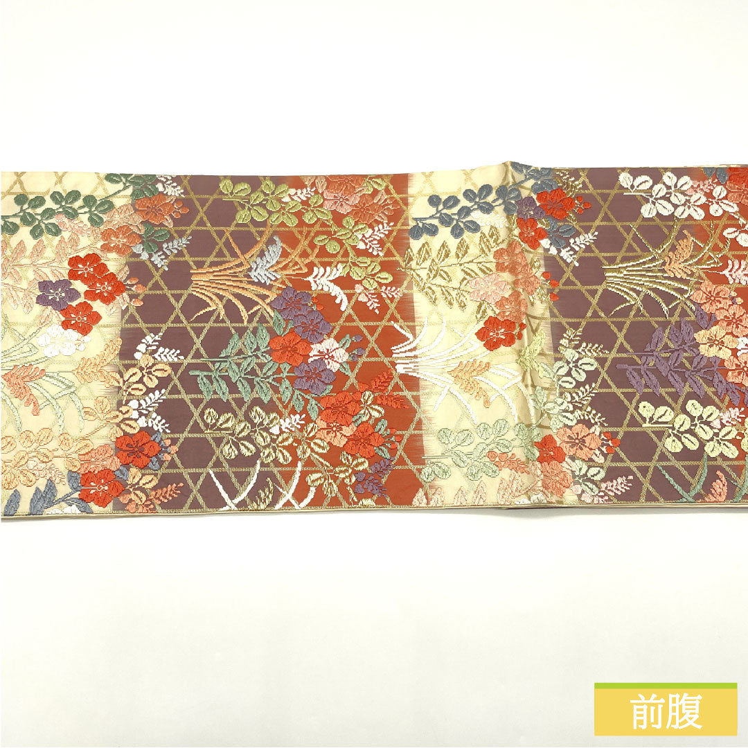 （未仕立）袋帯 正絹 Aランク 山口織物 西陣織 唐織 吉祥文様  帯丈432cm 六通 フォーマル グラデーション系 1123016993399